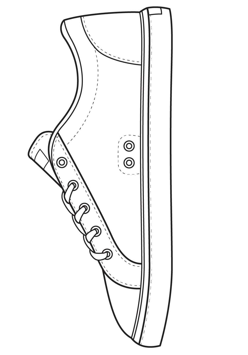 Right Sneakers Shoe Coloring Page Free Printable