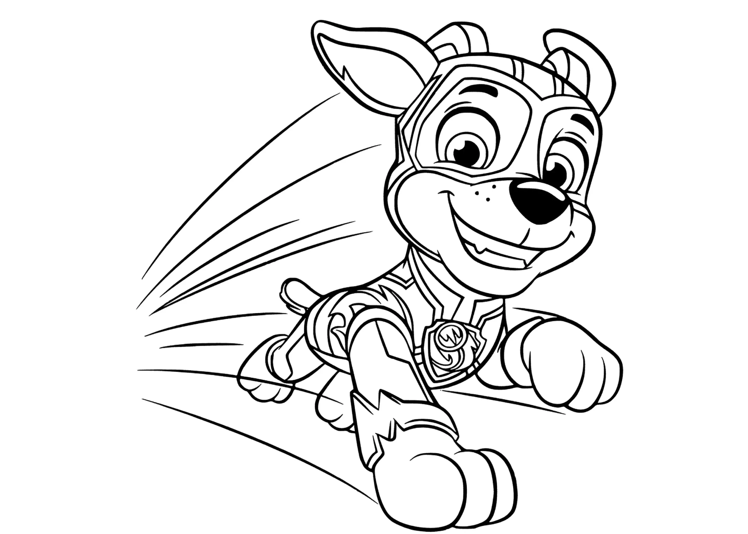Ryder At Full Speed Paw Patrol Mighty Pups Coloring Pages
