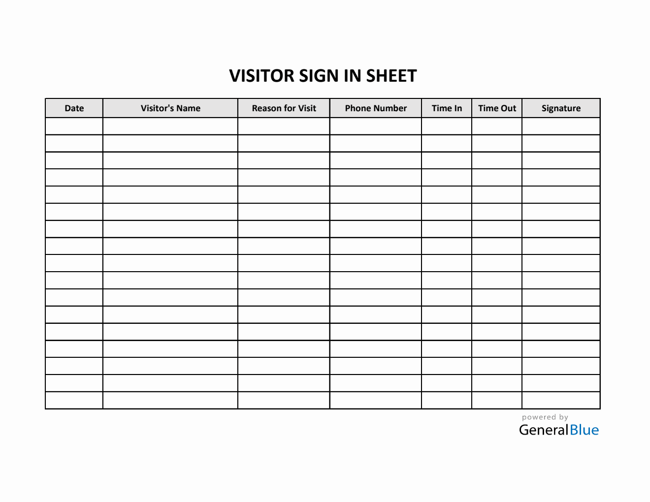 Sign In Sheet Templates Sign In Sheet Templates