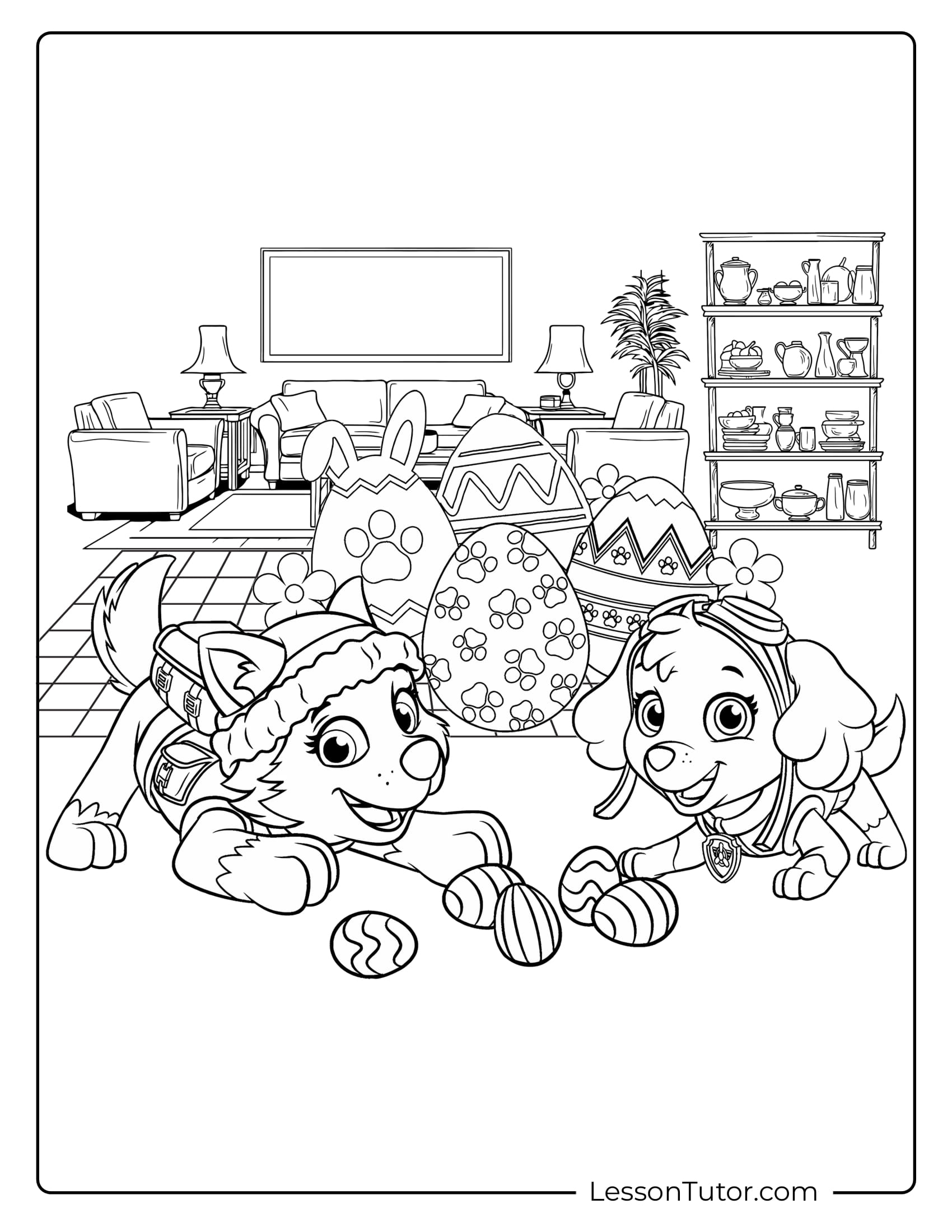 Skye Paw Patrol Coloring Pages Lesson Tutor