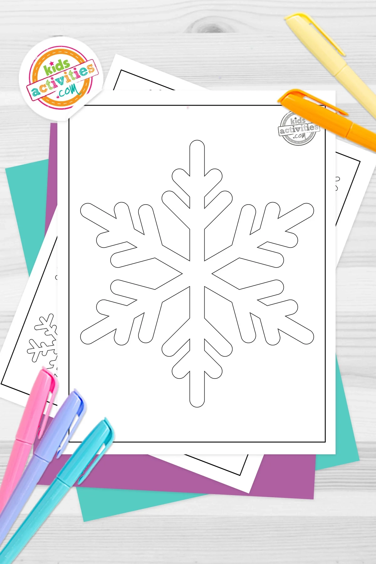 Snowflake Template For Many Snowflake Crafts Kids Activities Blog