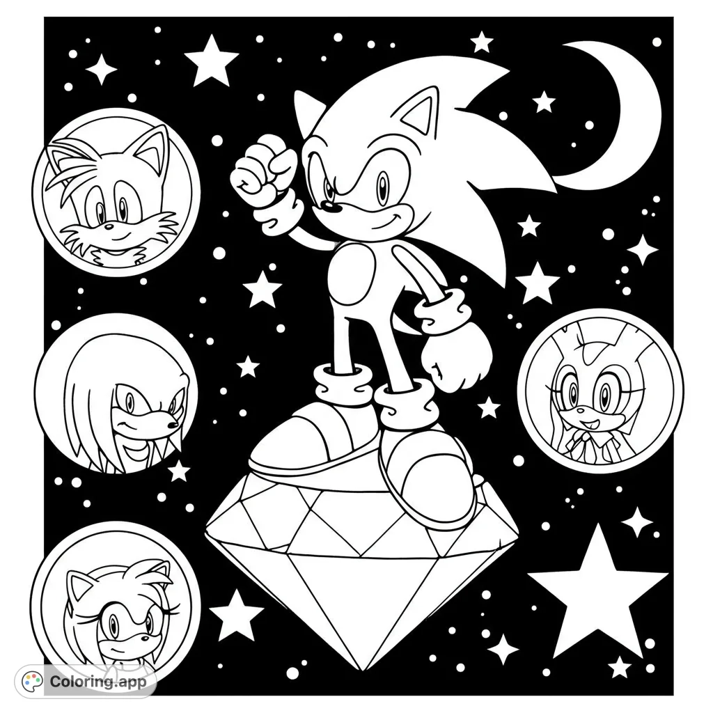 Sonic Friends Adventure Coloring app Sonic Friends Adventure Coloring app