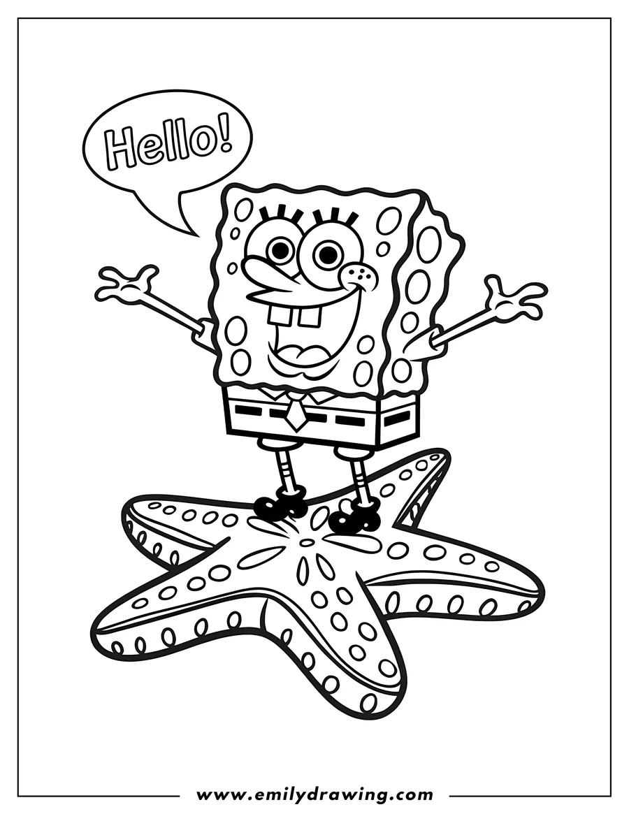 Spongebob Coloring Pages Emily Drawing