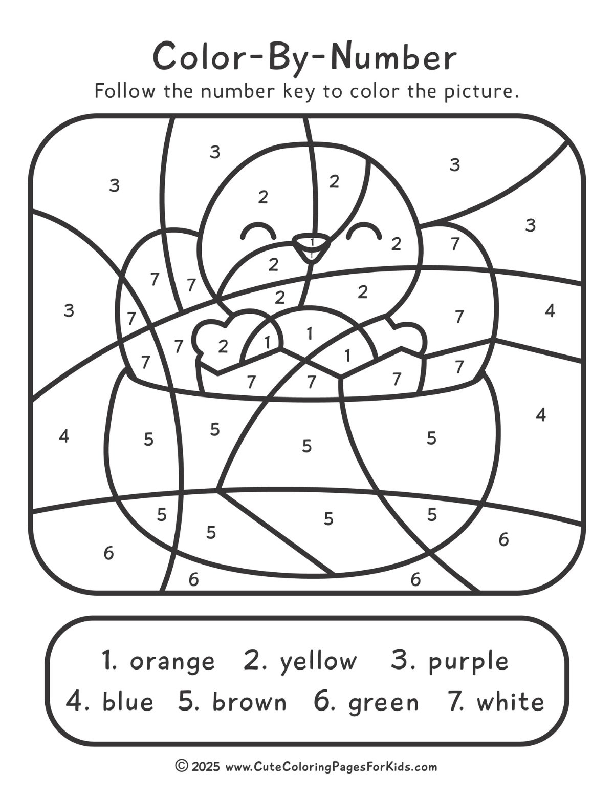 Spring Color By Number Free Printable Cute Coloring Pages For Kids Spring Color By Number Free Printable Cute Coloring Pages For Kids