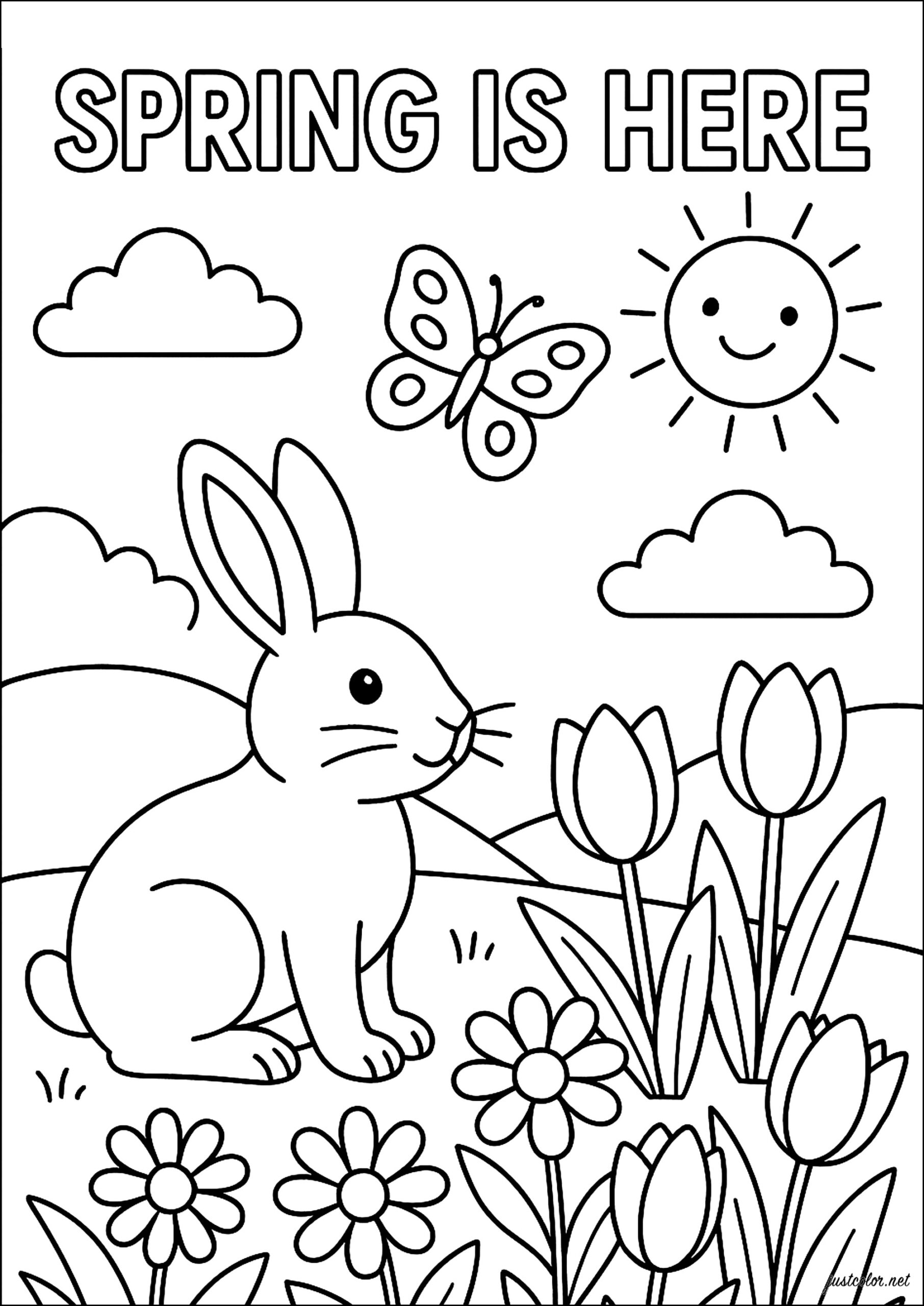 Spring Simplicity Spring Coloring Pages