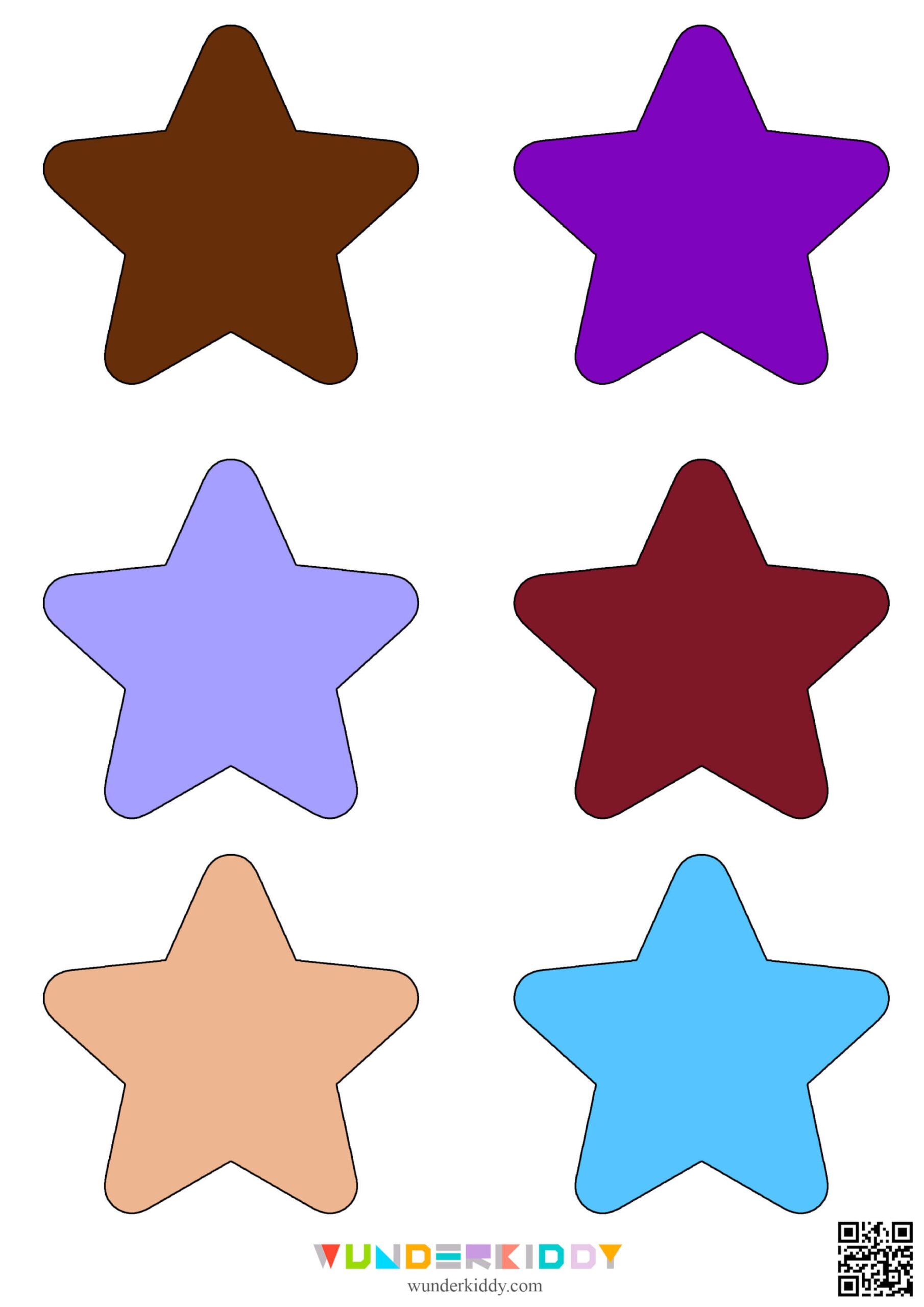 Star Cutouts Printable Craft Template For Kinderfarten