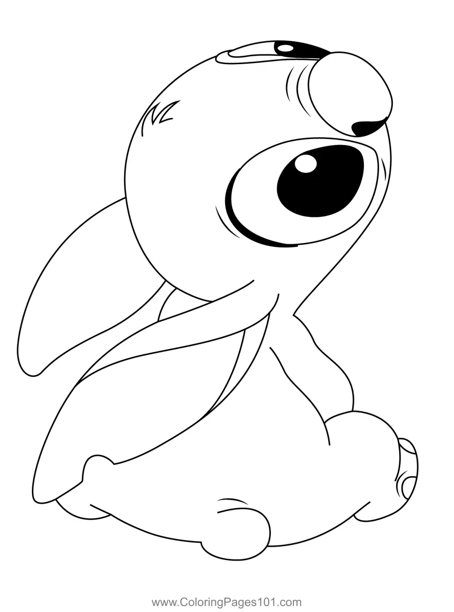 Stitch Back Side Coloring Page For Kids Free Lilo Stitch Printable Coloring Pages Online For Kids ColoringPages101 Coloring Pages For Kids
