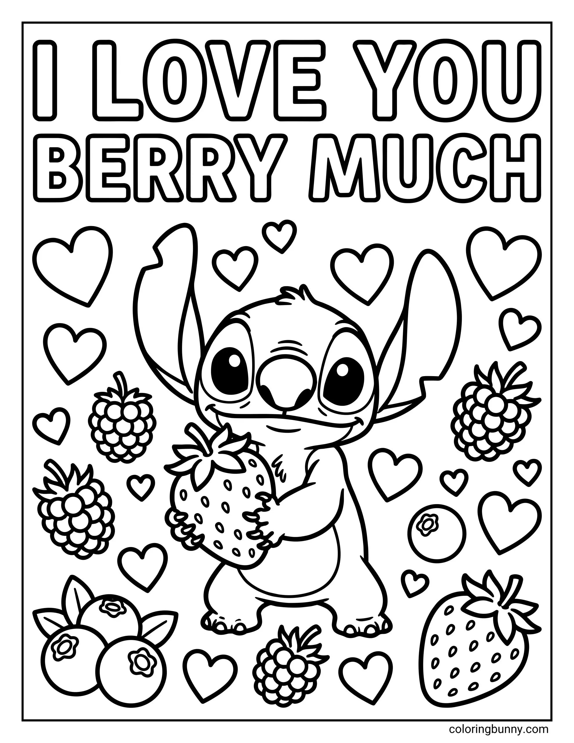 Stitch Valentine s Day Coloring Pages 22 Free Printable PDFs 