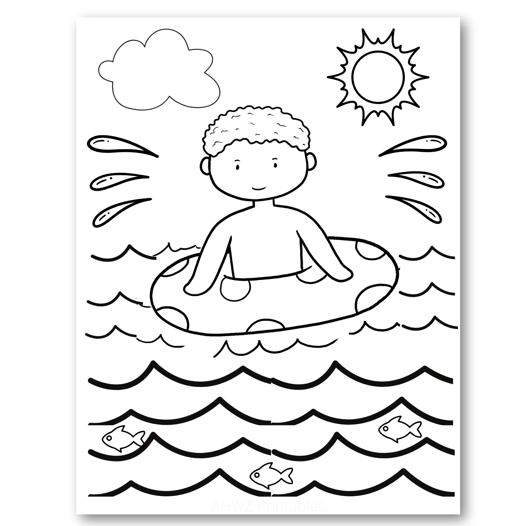 Summer Coloring Book For Kids At Home With Zan Printables