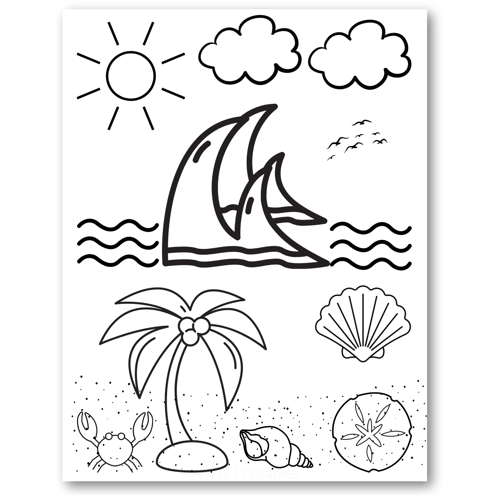 Summer Coloring Book For Kids At Home With Zan Printables