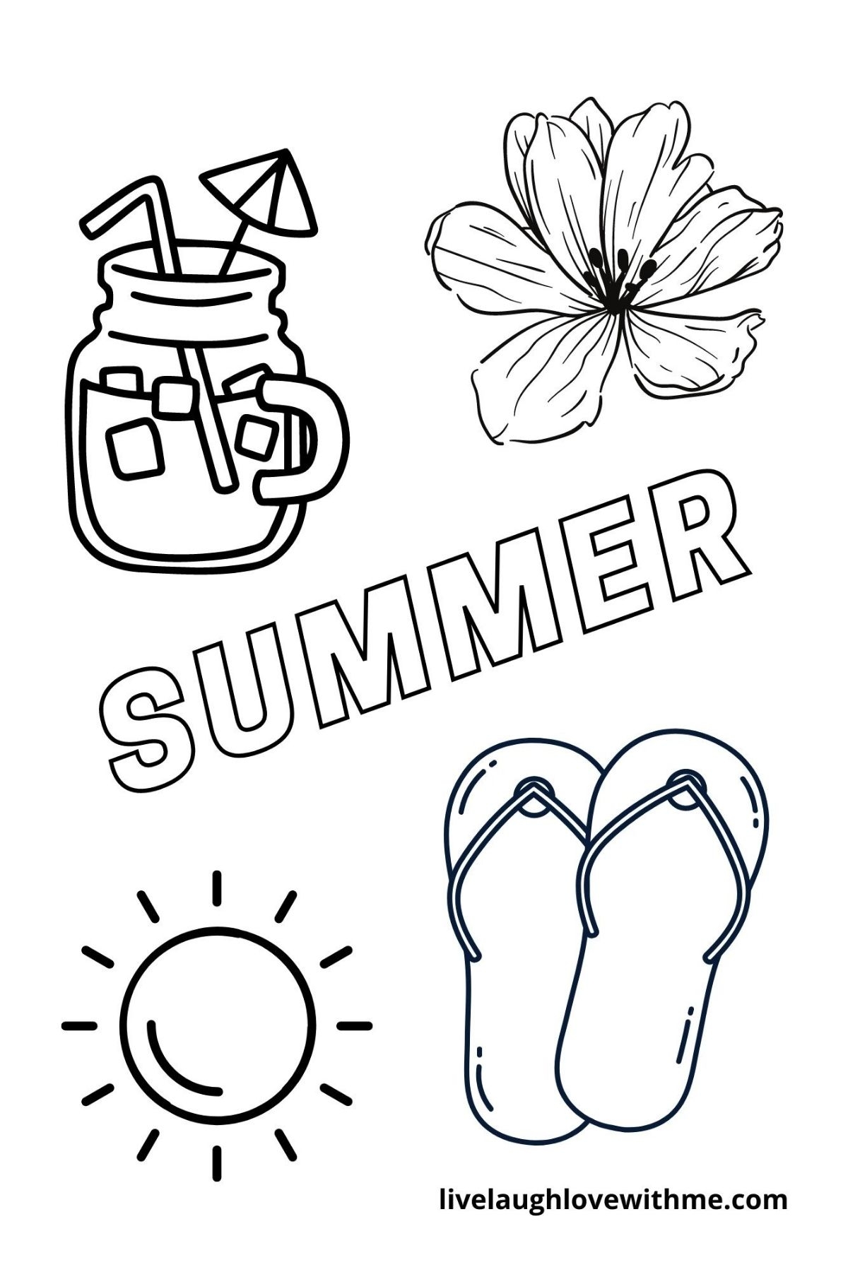 Summer Coloring Pages Free Printable Live Laugh Love
