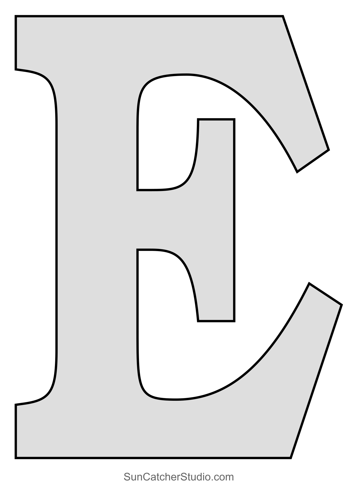 Tall Block Serif Printable Letter Stencils Numbers And Alphabet Free Printables Lettering SVG Files Tools Apps