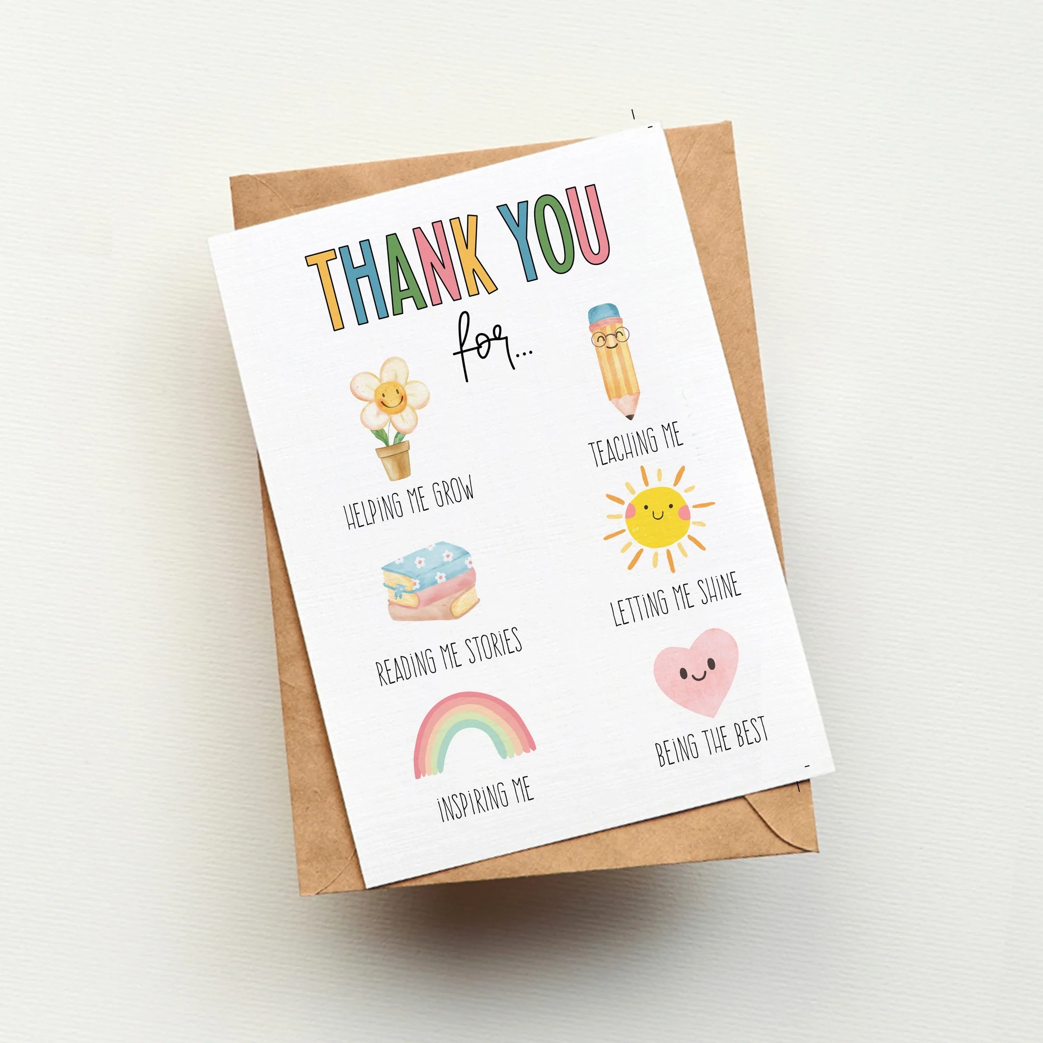 Thank You For Helping Me Grow Card Ollie Hank Teacher Appreciation Card Printable