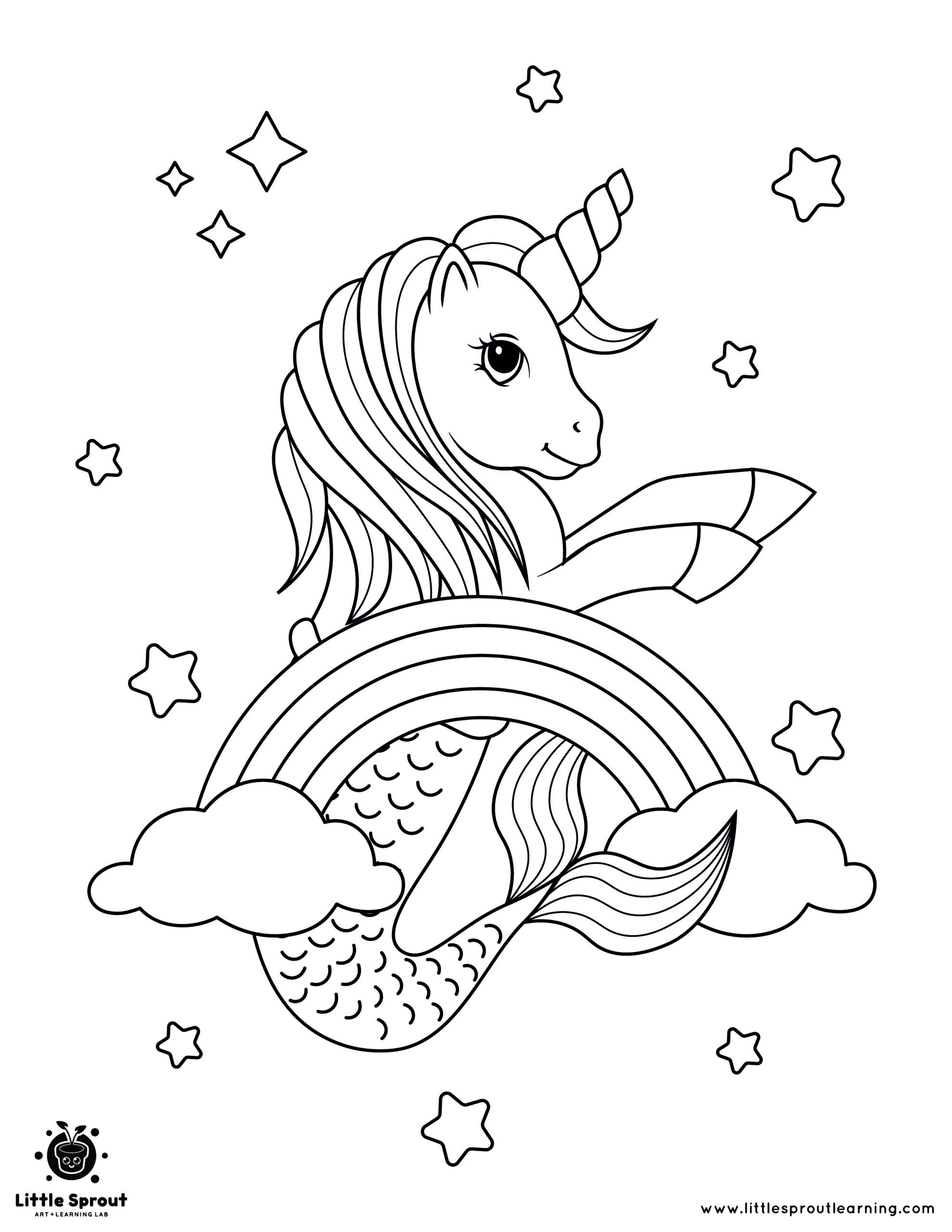 The Best Unicorn Coloring Page Little Sprout Art The Best Unicorn Coloring Page Little Sprout Art