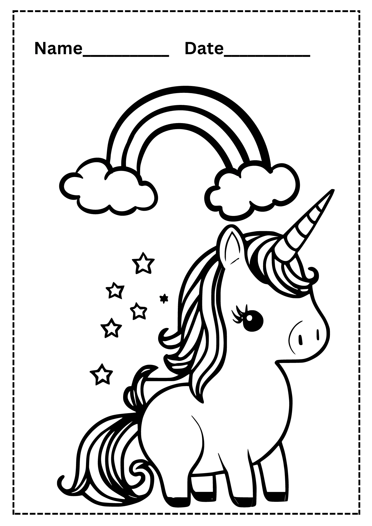 Unicorn Coloring Pages Free Printables 7 Pdf Pages 
