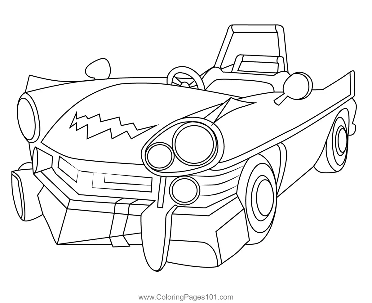Wario Car Mario Kart Coloring Page For Kids Free Mario Kart Printable Coloring Pages Online For Kids ColoringPages101 Coloring Pages For Kids