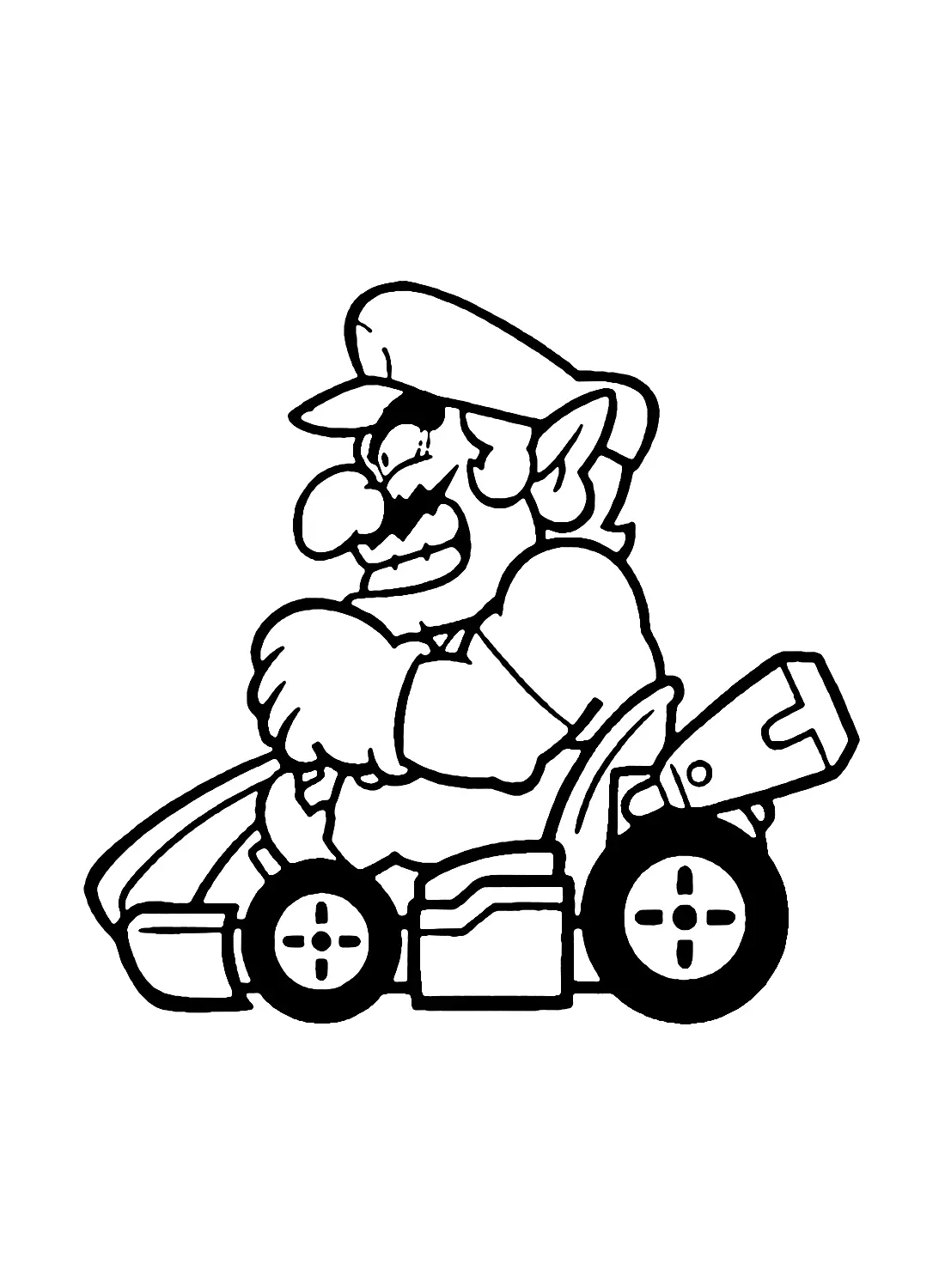 Wario Coloring Pages To Print Free Printable Coloring Pages