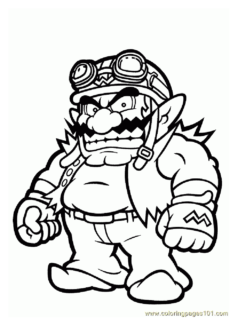 Wario Super Mario Bros Coloring Pages