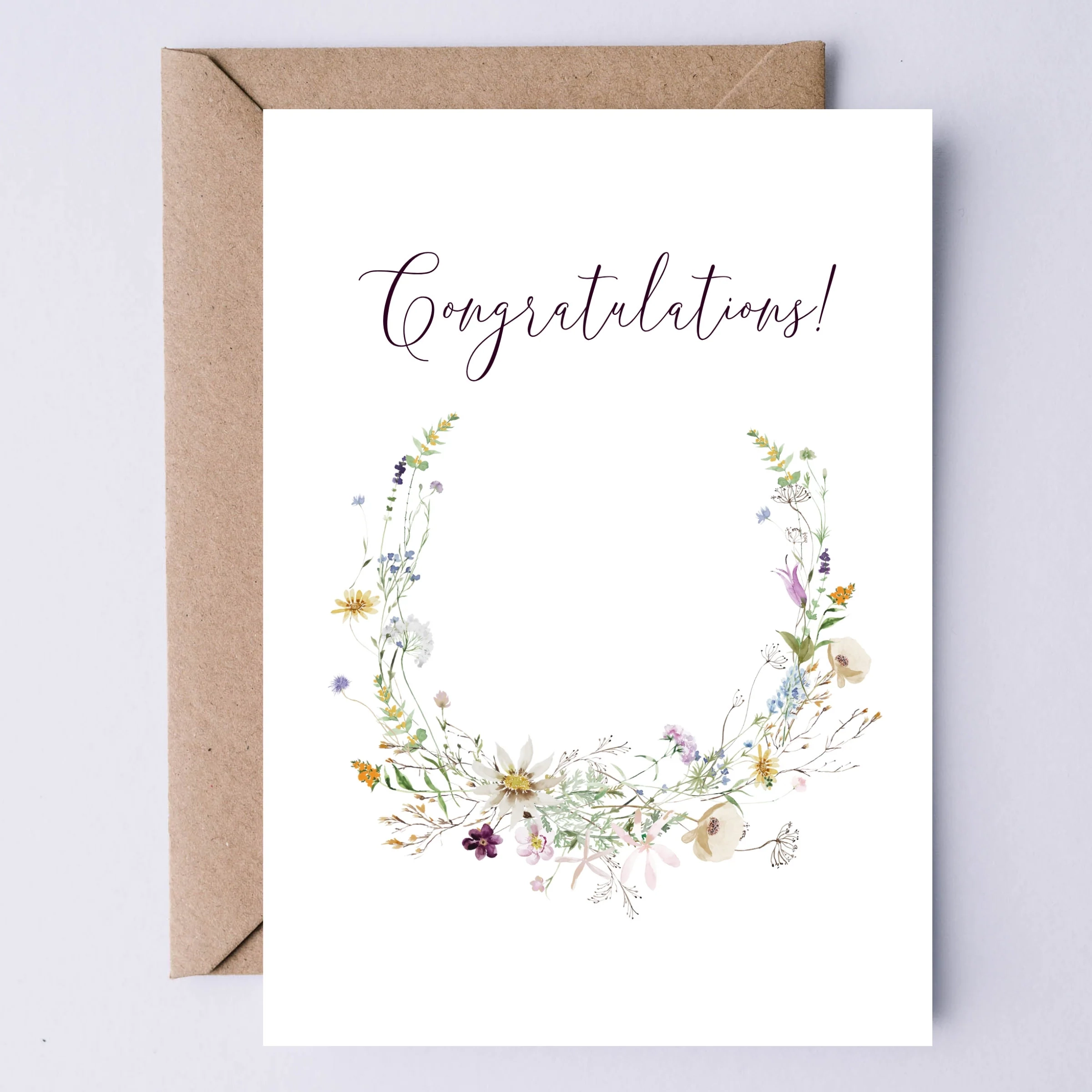 Wildflower Wedding Card DIGITAL Congratulations PRINTABLE Retirement Card Anniversary Graduation New Home Or Job Engagement Card Etsy