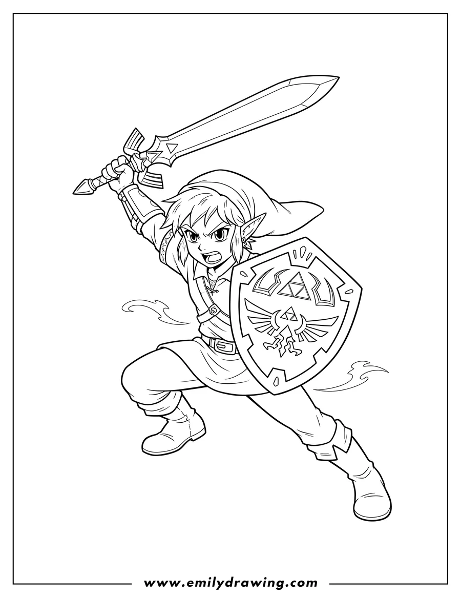 Zelda Coloring Pages Emily Drawing